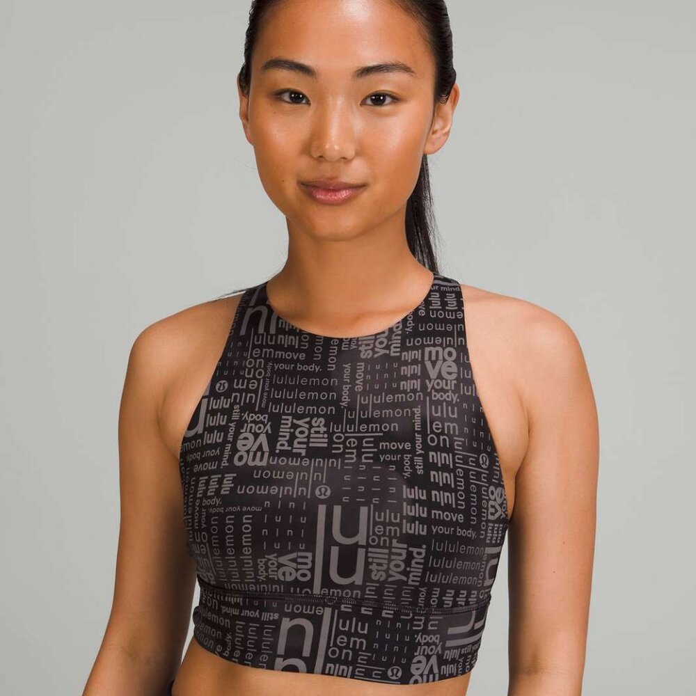 Lululemon Energy High-Neck Longline Bra Medium Support B-D Cups Lululemon Ombre